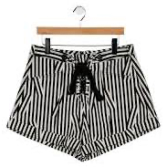 Self Portrait Stripped High Rise Shorts - Picture 9 of 9
